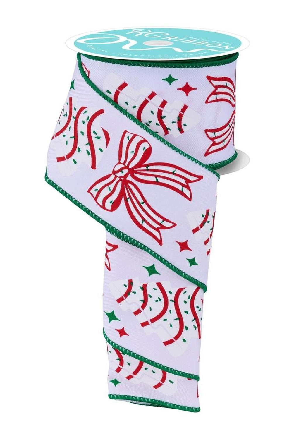 2.5" Candy Tree Bow Ribbon: White (10 Yards)