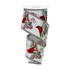 Shop For 2.5" Cardinal Branch Stripe Ribbon: White (10 Yards)