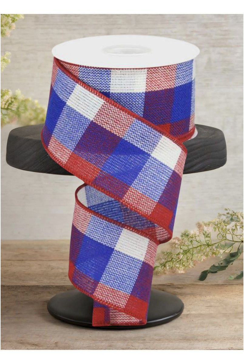 Shop For 2.5" Check Plaid Ribbon: Patriotic (10 Yards)
