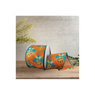 Shop For 2.5" Cheetah Argyle Plaid Ribbon: Teal & Orange (10 Yards)