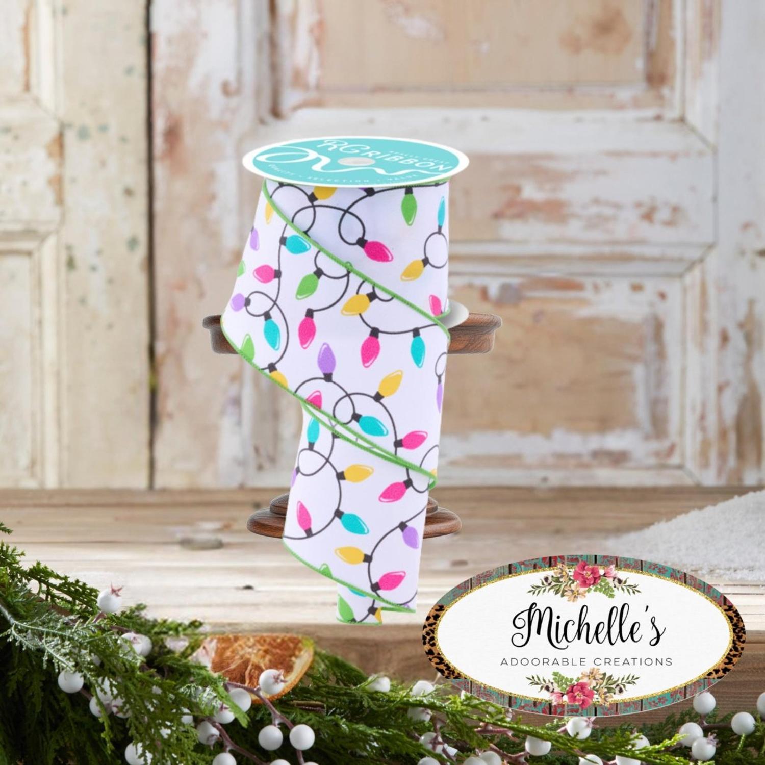 Shop For 2.5" Christmas Lights Ribbon: Pastel (10 Yards)