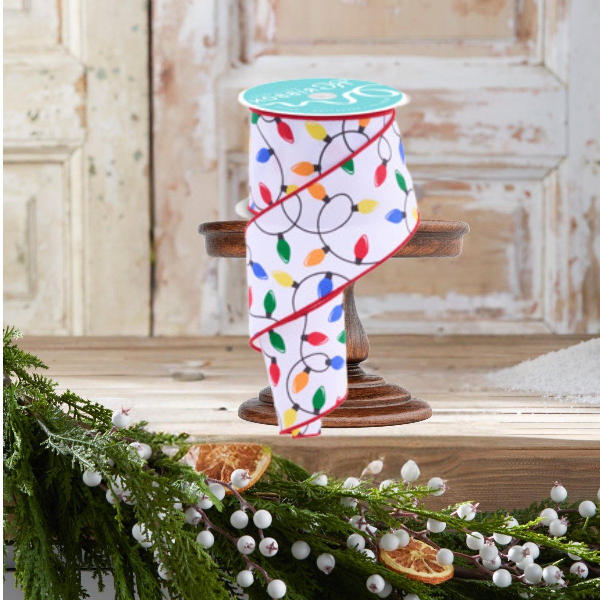 Shop For 2.5" Christmas Lights Ribbon: Primary (10 Yards)