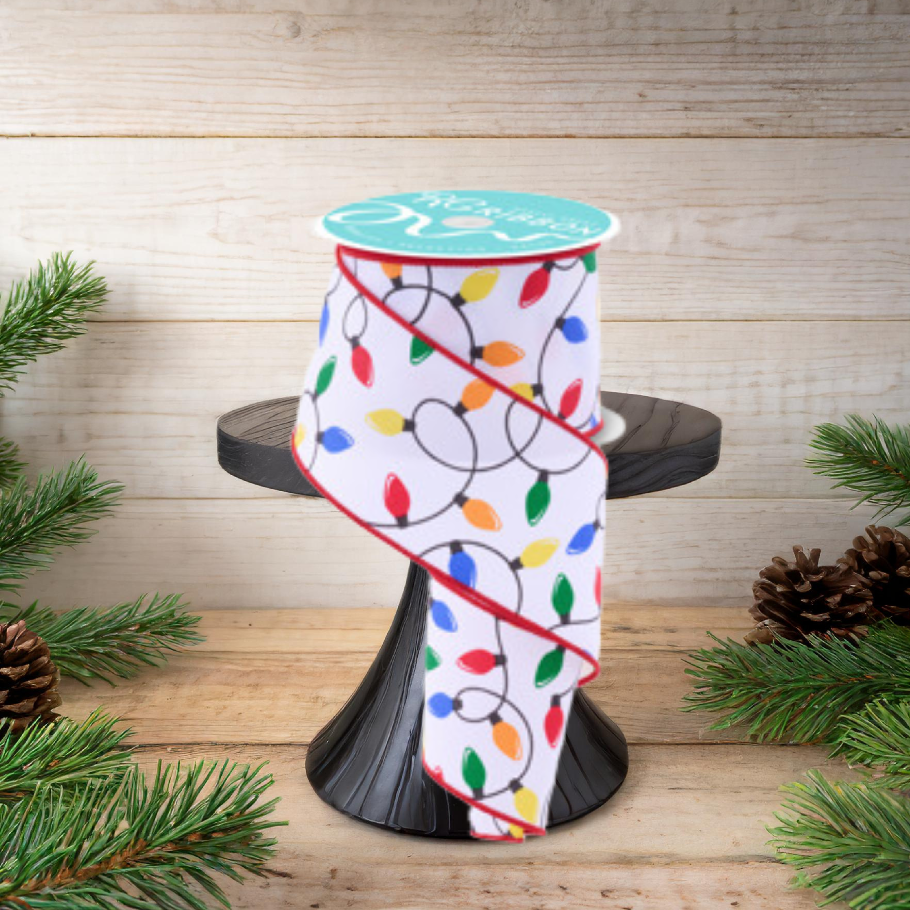 Shop For 2.5" Christmas Lights Ribbon: Primary (10 Yards)