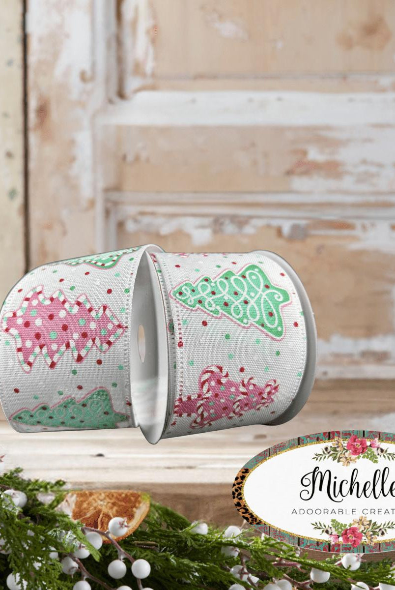 Shop For 2.5" Christmas Sprinkle Cookies Ribbon: White
