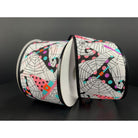 Shop For 2.5" Cobwebs and Witch Hats Ribbon: White (10 Yards) at Michelle's aDOORable Creations