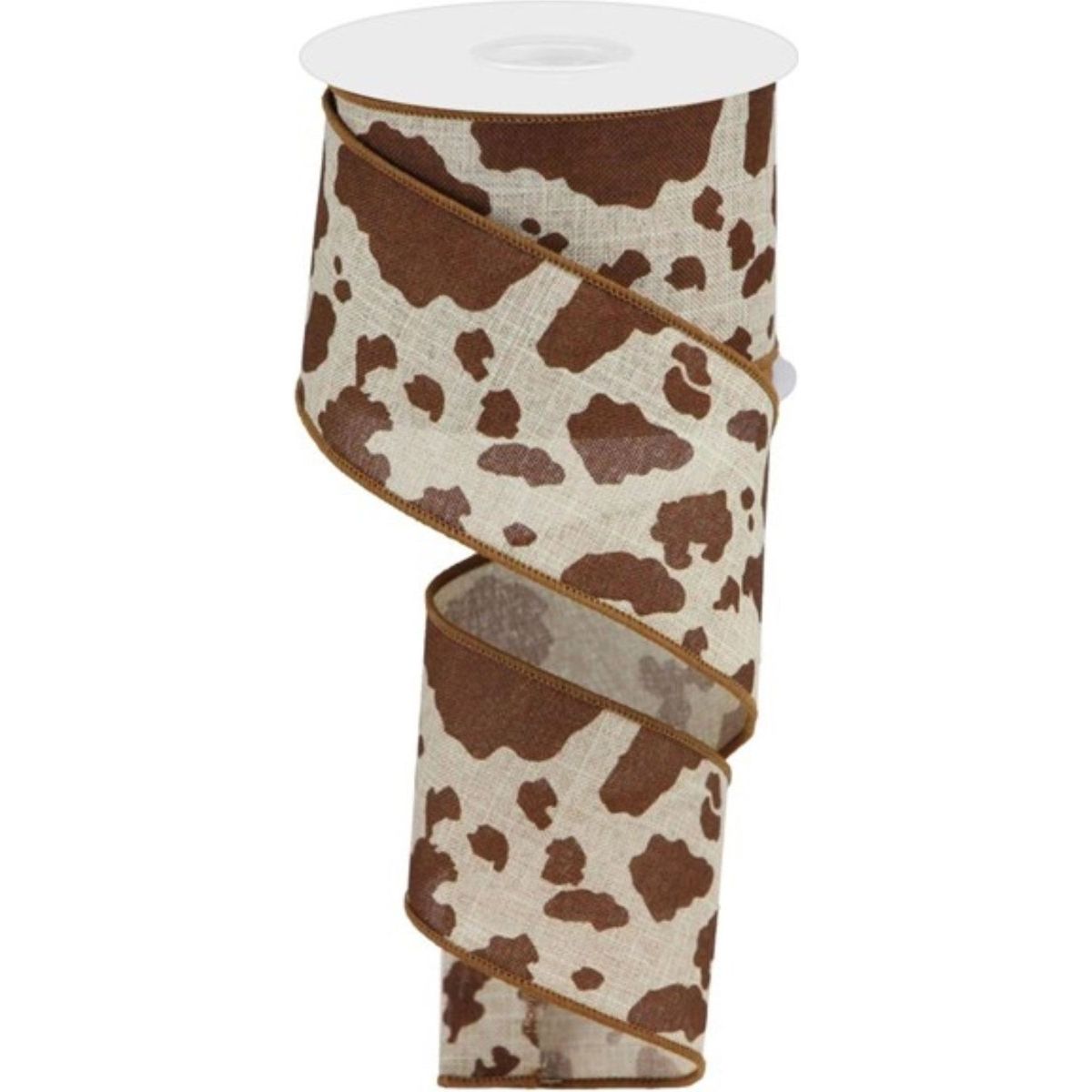 Shop For 2.5" Cowhide Print Ribbon: Natural & Brown (10 Yards)