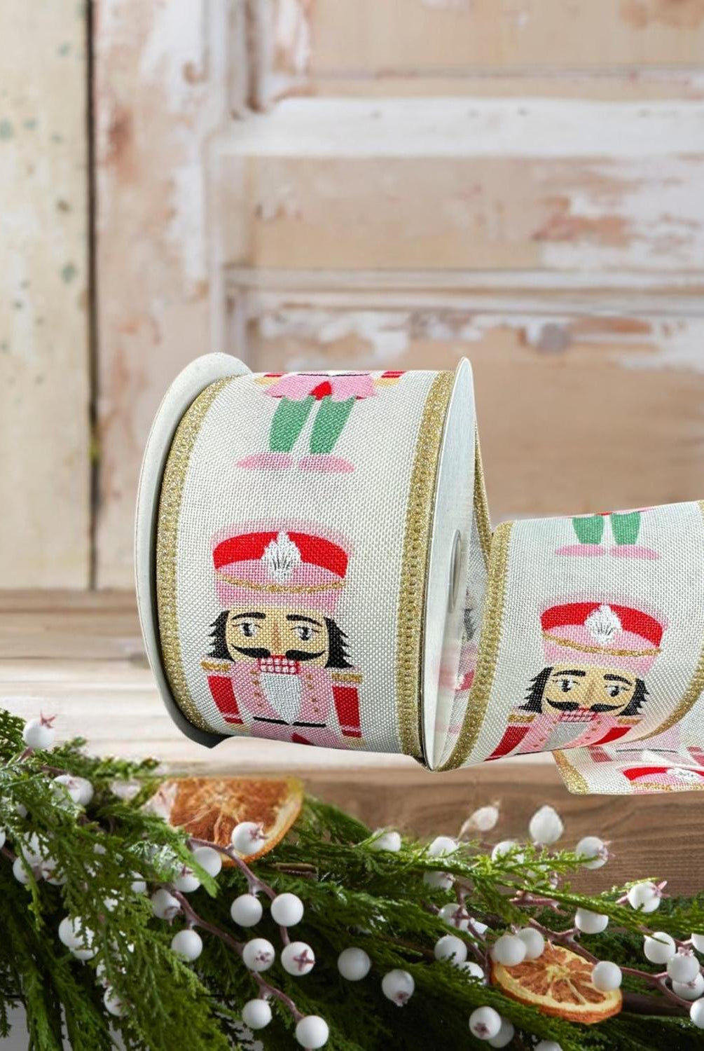2.5" Cutsey Nutcracker Ribbon: Pink (10 Yards)