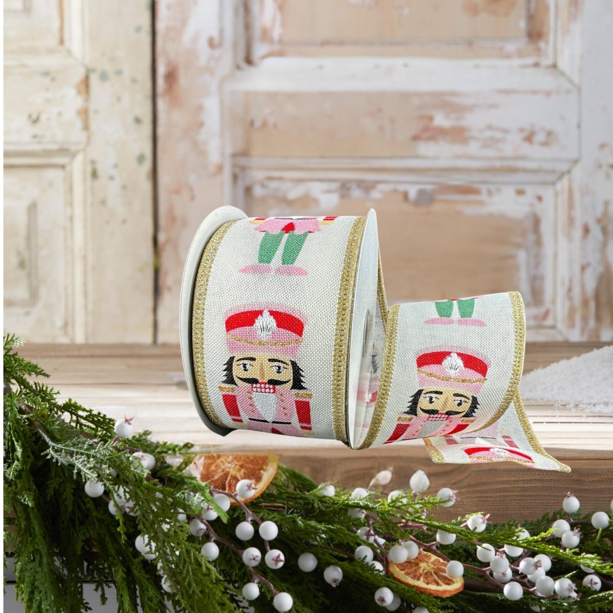 Shop For 2.5" Cutsey Nutcracker Ribbon: Pink (10 Yards)