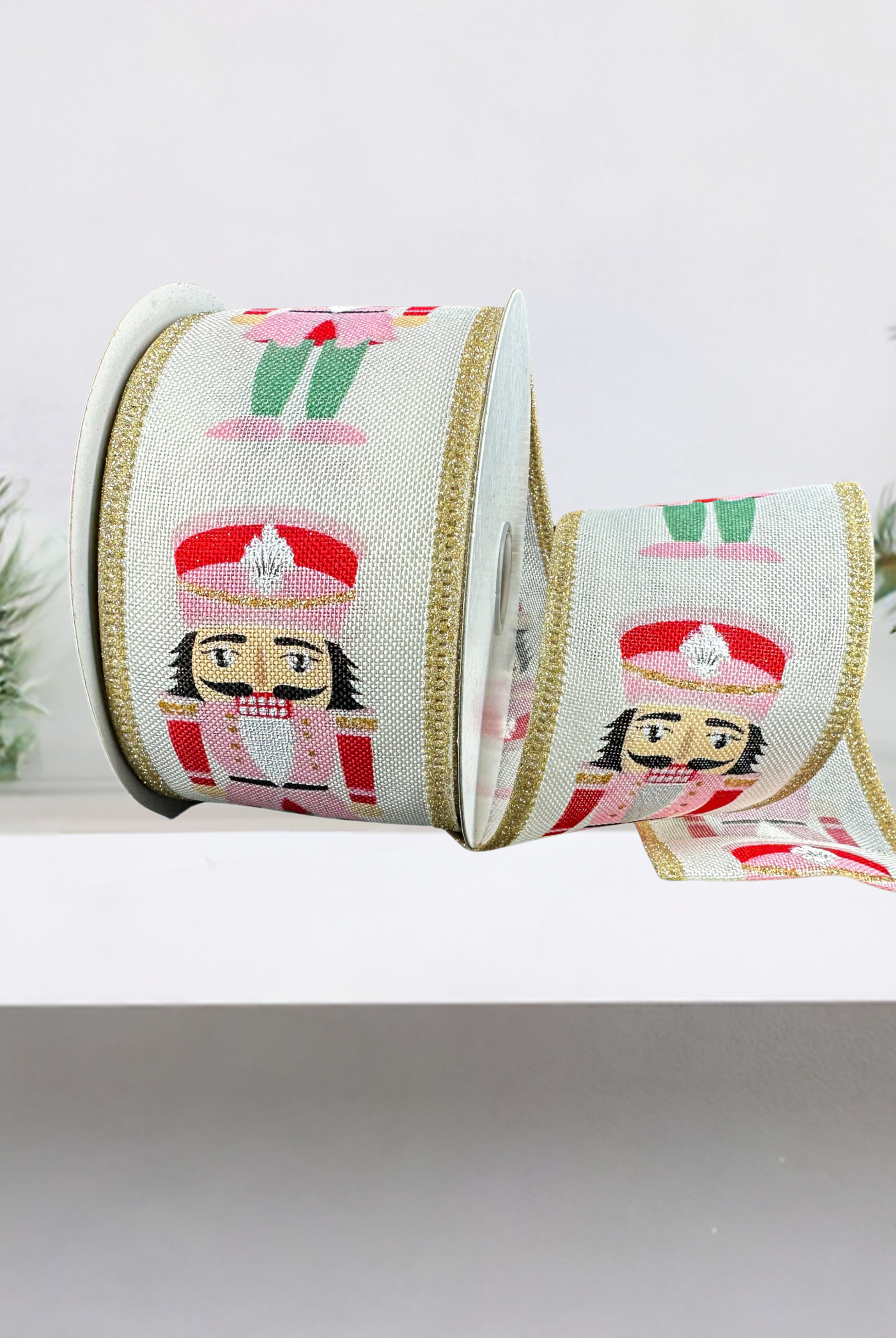 Shop For 2.5" Cutsey Nutcracker Ribbon: Pink (10 Yards)