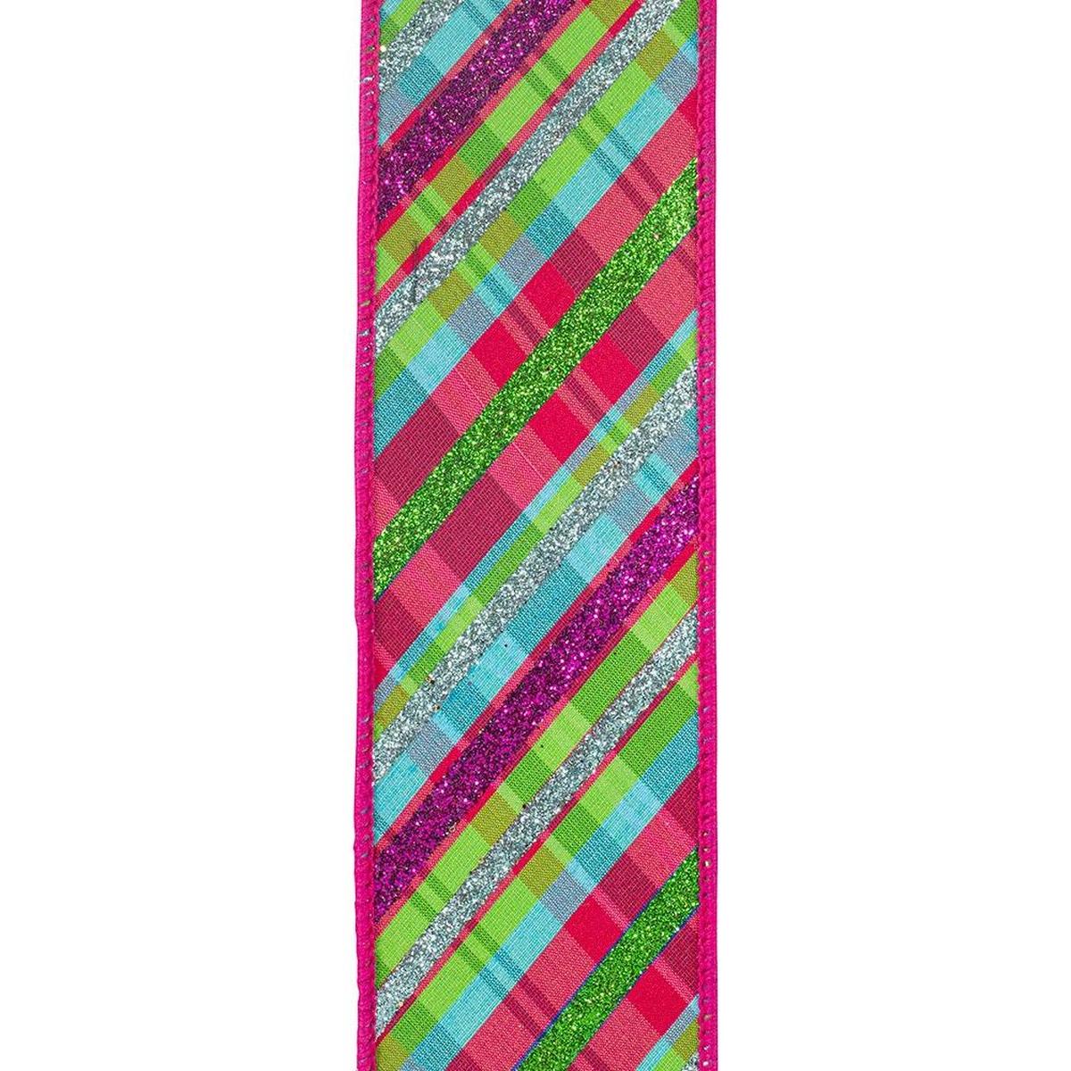 Shop For 2.5" Deluxe Bright Plaid Ribbon: Fuchsia (5 Yards)