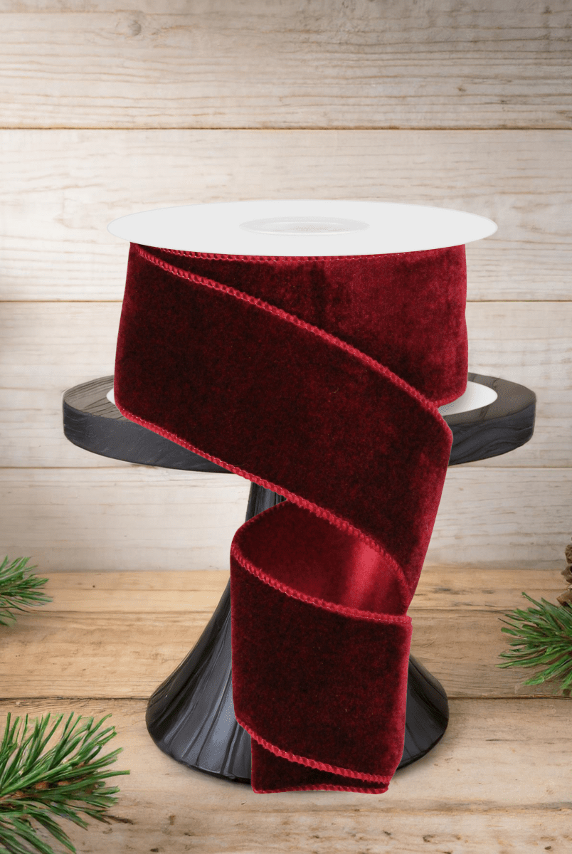 Shop For 2.5" Deluxe Velvet Ribbon: Burgundy (10 Yard)