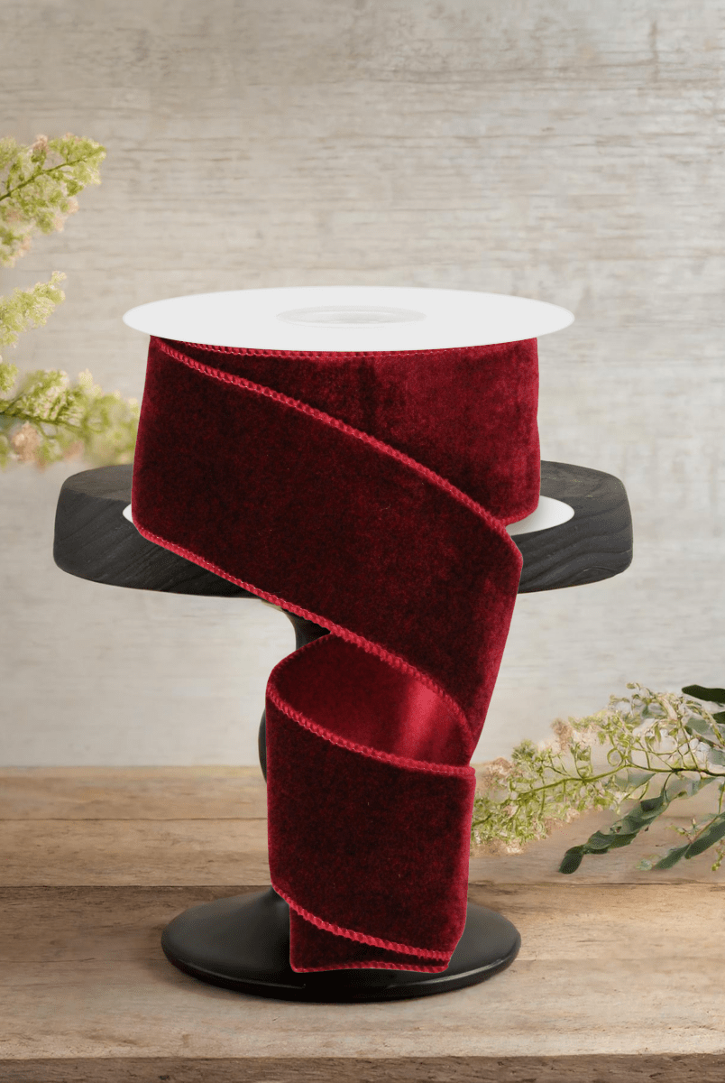 Shop For 2.5" Deluxe Velvet Ribbon: Burgundy (10 Yard)