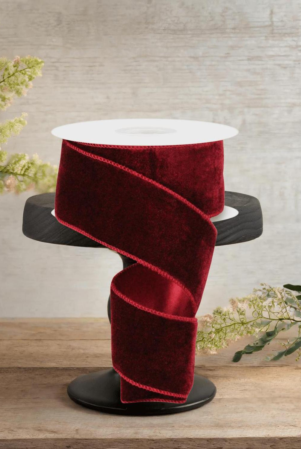 2.5" Deluxe Velvet Ribbon: Burgundy (10 Yard)