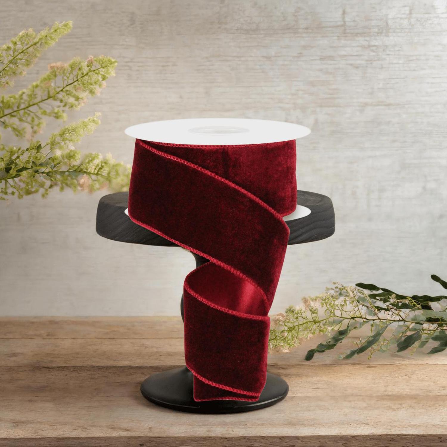 Shop For 2.5" Deluxe Velvet Ribbon: Burgundy (10 Yard)