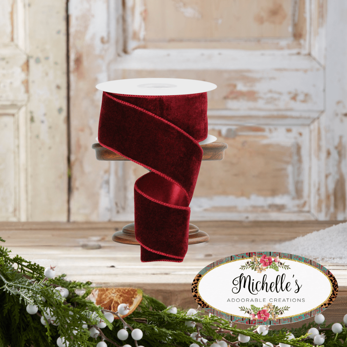 Shop For 2.5" Deluxe Velvet Ribbon: Burgundy (10 Yard)