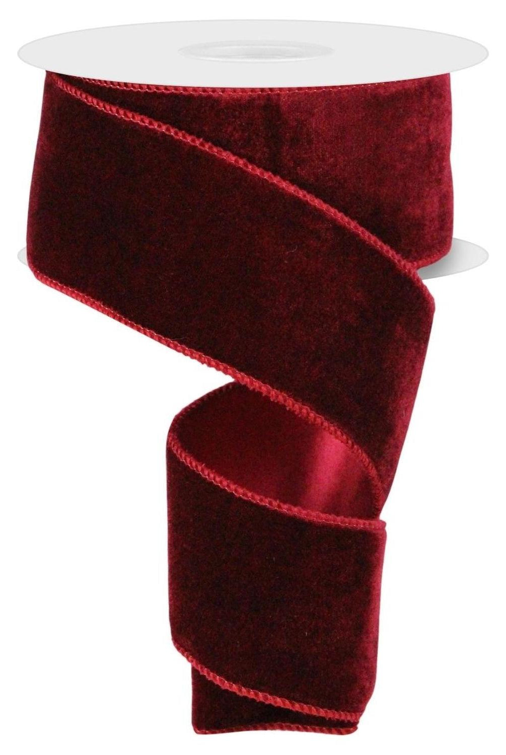 2.5" Deluxe Velvet Ribbon: Burgundy (10 Yard)