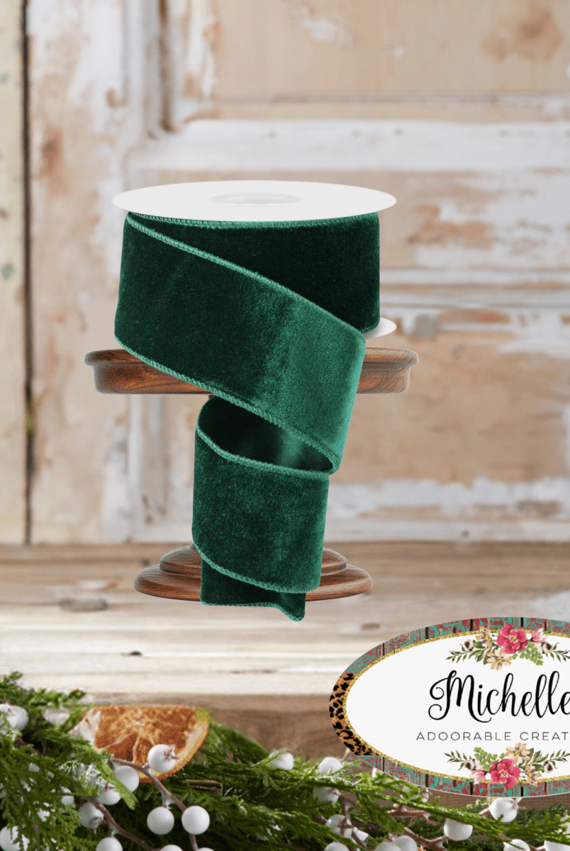 Shop For 2.5" Deluxe Velvet Ribbon: Hunter (10 Yard)