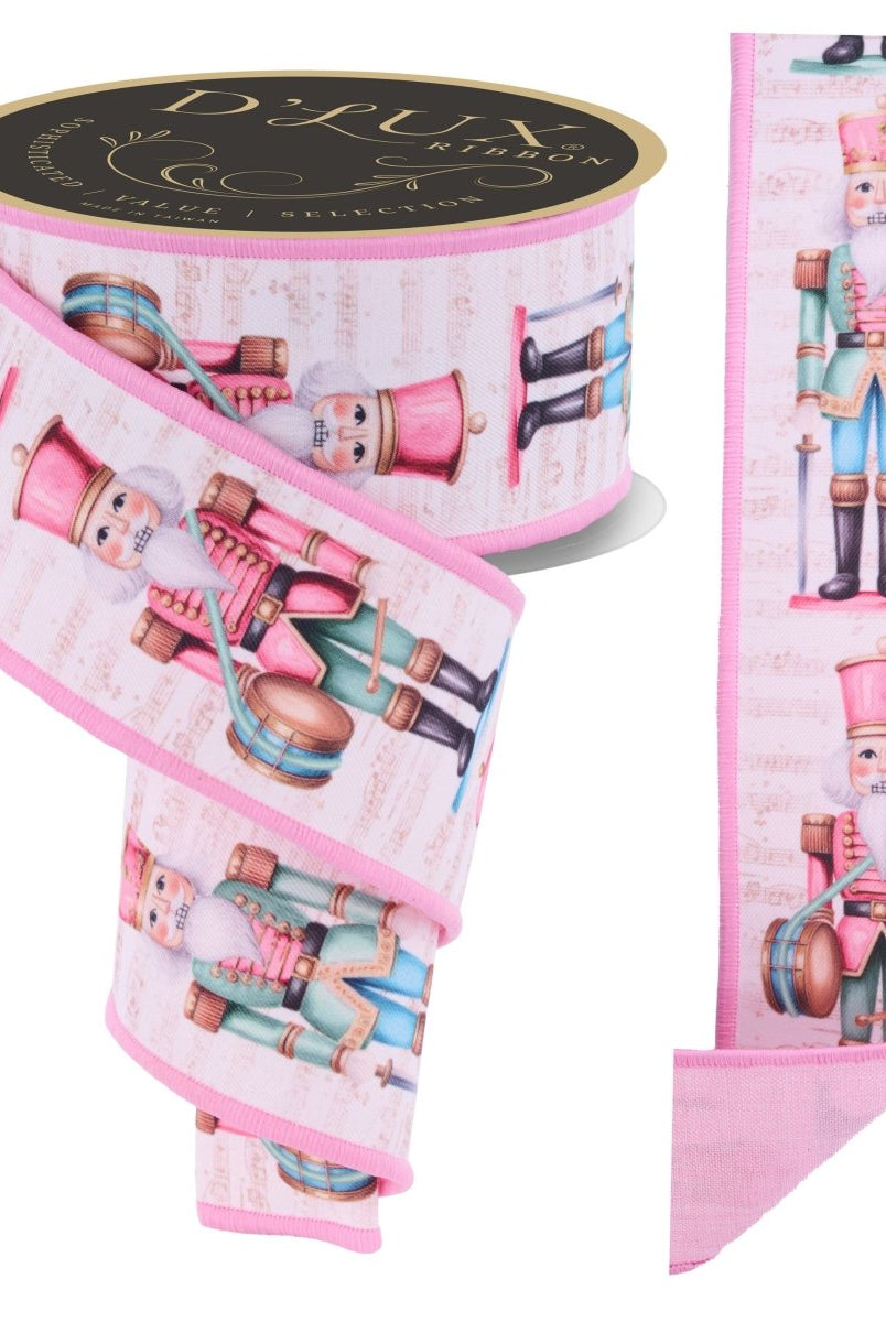 Shop For 2.5" D'Lux Nutcracker Fused Ribbon: Pink (10 Yards)