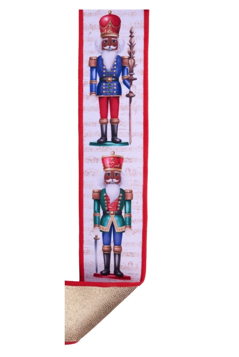 Shop For 2.5" D'Lux Nutcracker Fused Ribbon: White/Red (10 Yards)