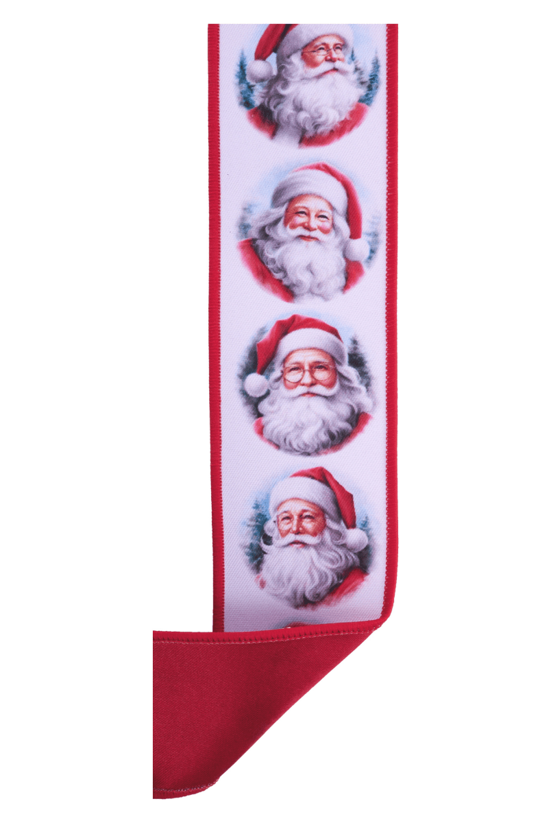 Shop For 2.5" D'Lux Santa Fused Ribbon: White (10 Yards)