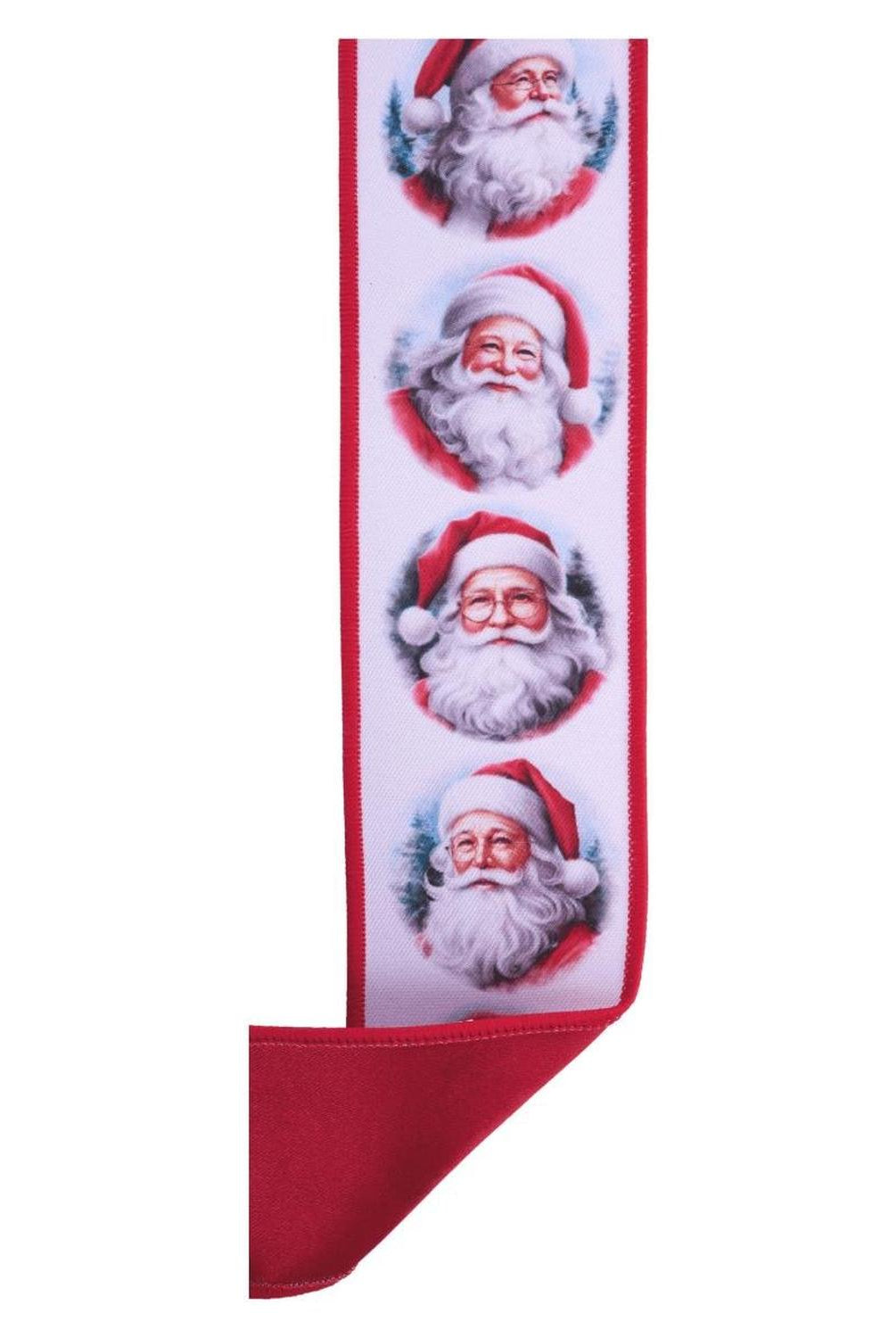 2.5" D'Lux Santa Fused Ribbon: White (10 Yards)