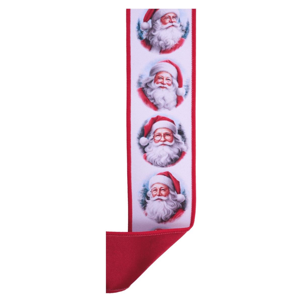 Shop For 2.5" D'Lux Santa Fused Ribbon: White (10 Yards)