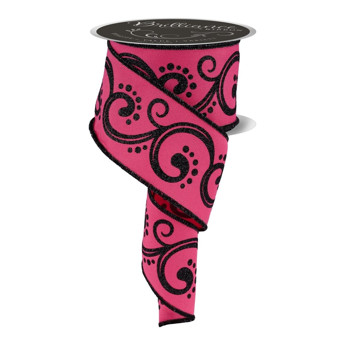 Shop For 2.5" D'Lux Swirl Design Ribbon: Hot Pink (10 Yards)