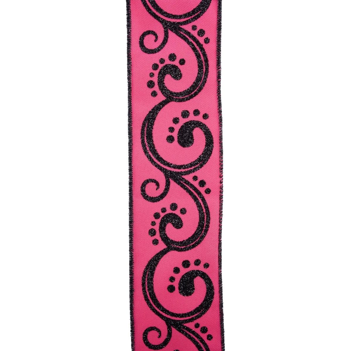 Shop For 2.5" D'Lux Swirl Design Ribbon: Hot Pink (10 Yards)