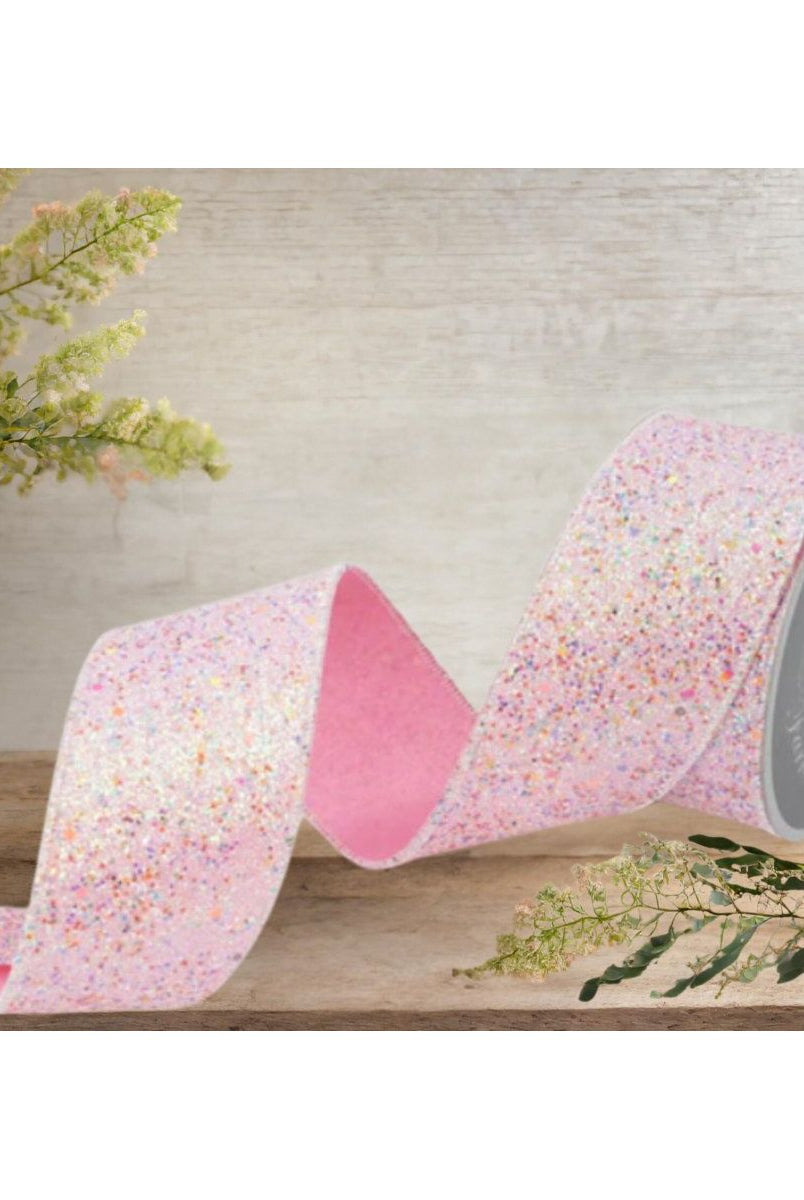 Shop For 2.5" Fairy Dust Ribbon: Pink (10 Yards) at Michelle's aDOORable Creations