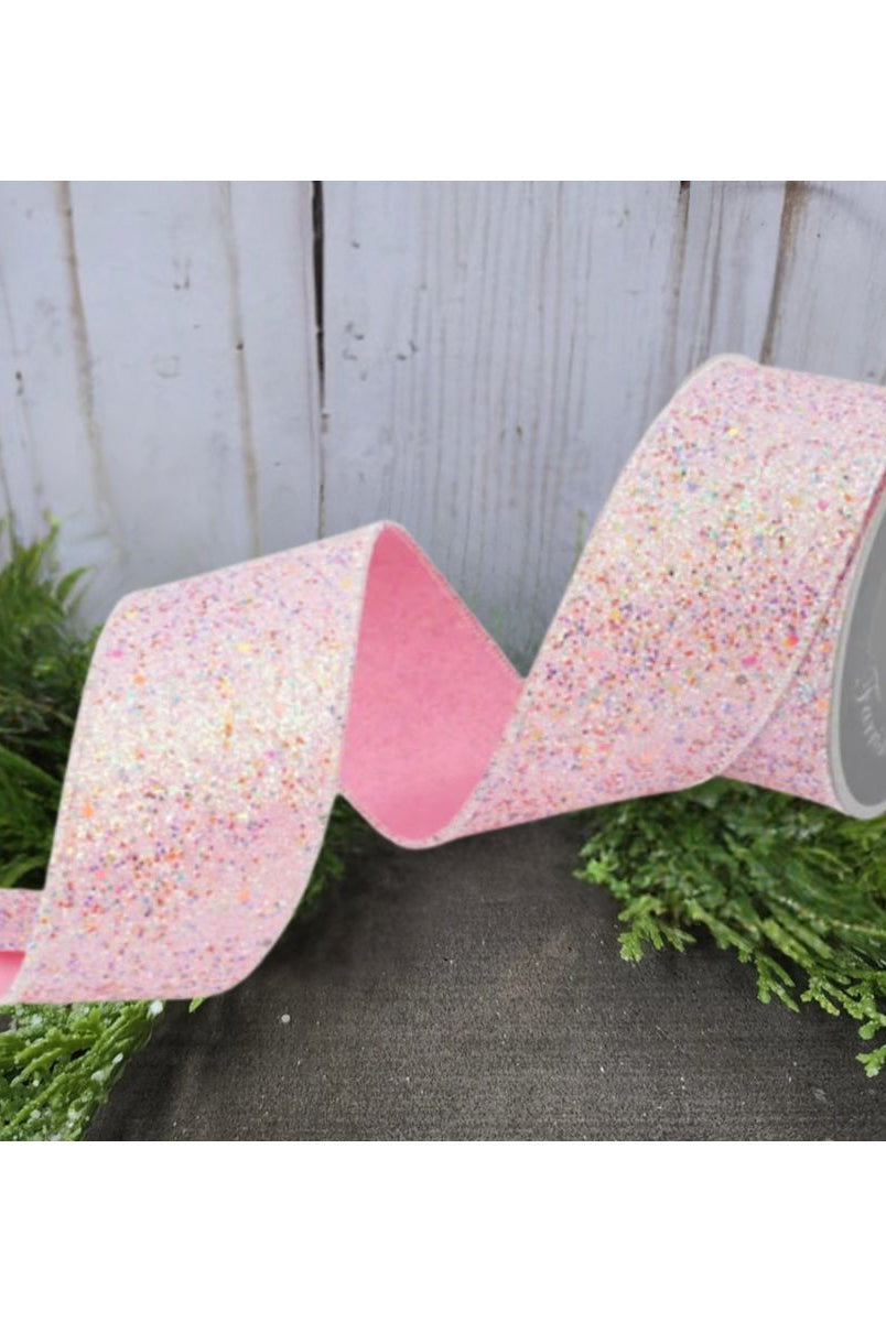 Shop For 2.5" Fairy Dust Ribbon: Pink (10 Yards) at Michelle's aDOORable Creations