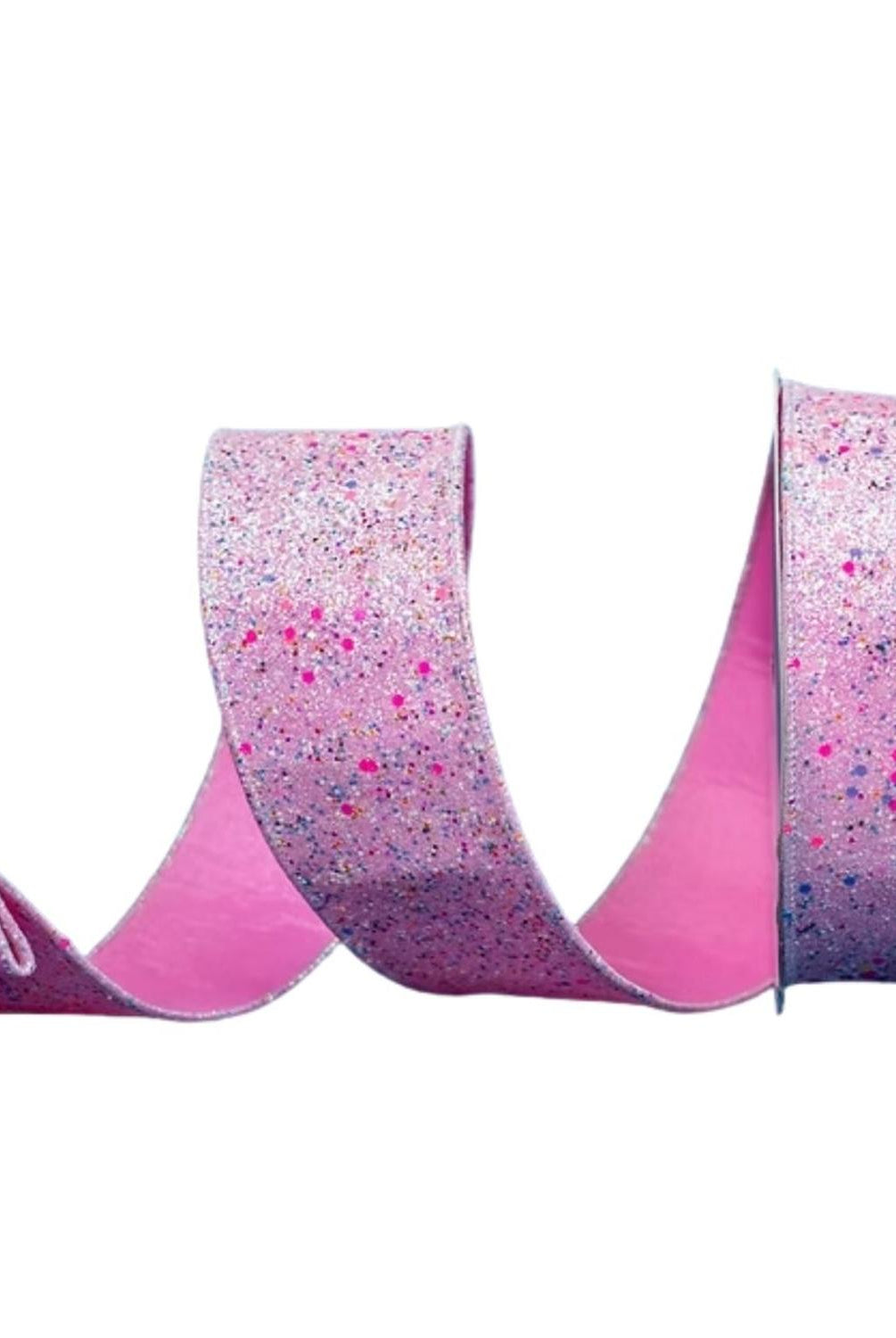 2.5" Fairy Dust Ribbon: Pink (10 Yards)