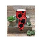 Shop For 2.5" Faux Burlap Giant Polka Dot Ribbon: Red & Black (10 Yards)