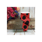 Shop For 2.5" Faux Burlap Giant Polka Dot Ribbon: Red & Black (10 Yards)