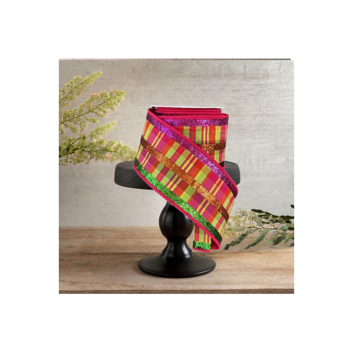 Shop For 2.5" Faux Dupion Glitter Ribbon: Yellow (5 Yards)