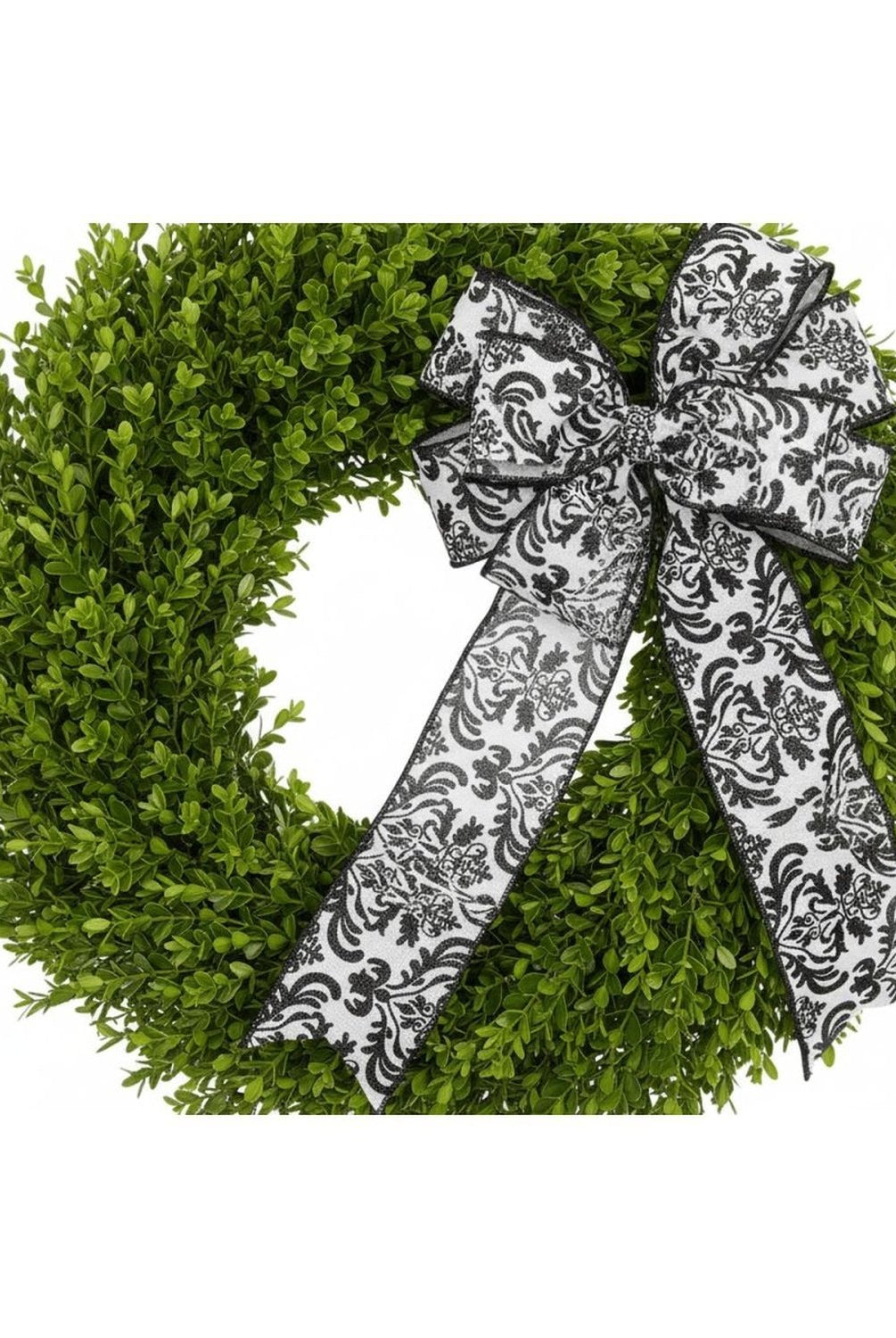 Shop For 2.5" Faux Dupioni Damask Ribbon: Black & White (10 Yards)