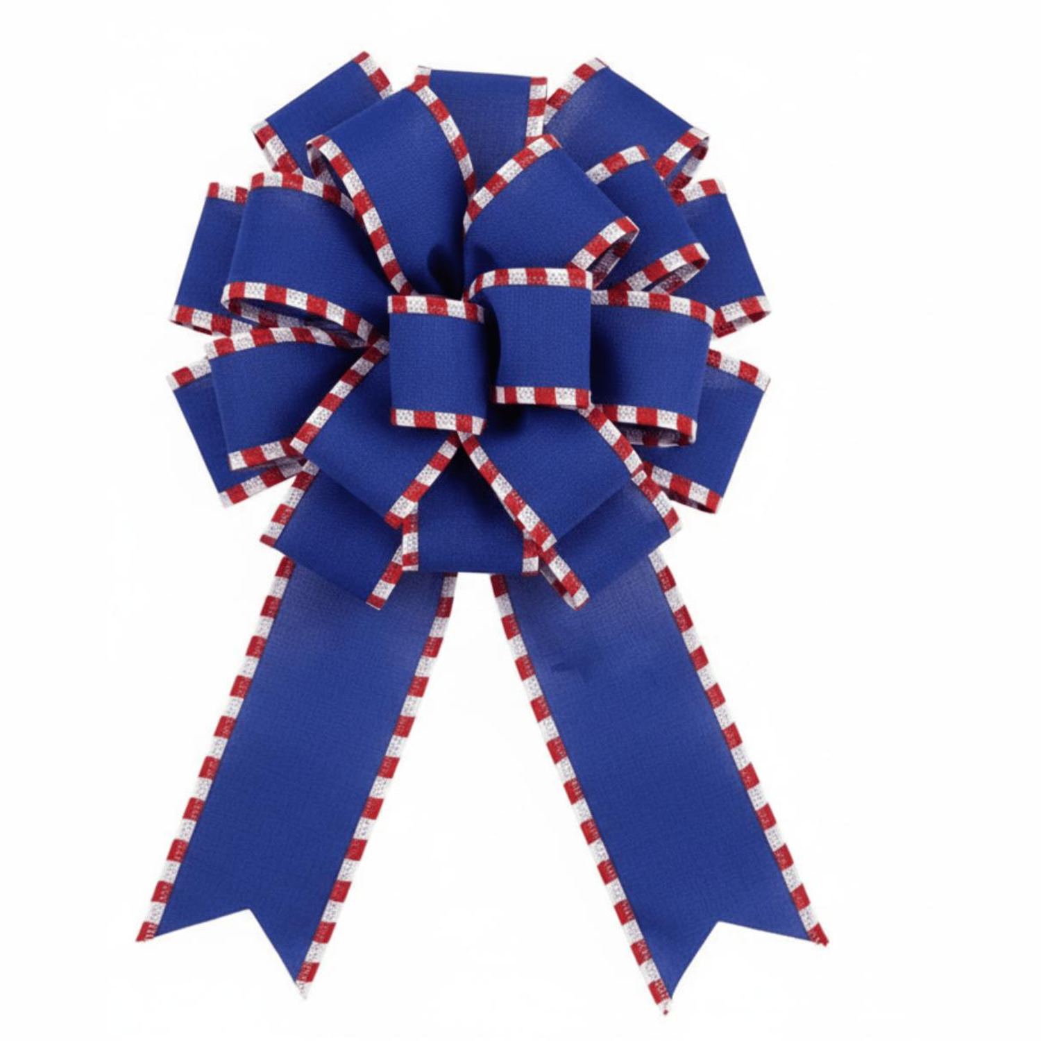 Shop For 2.5" Faux Royal Burlap/Stripe Edge Ribbon: Royal Blue (10 Yards)