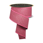 Shop For 2.5" Fine Glitter Fused Back Ribbon: Fuchsia/Black (10 Yards)