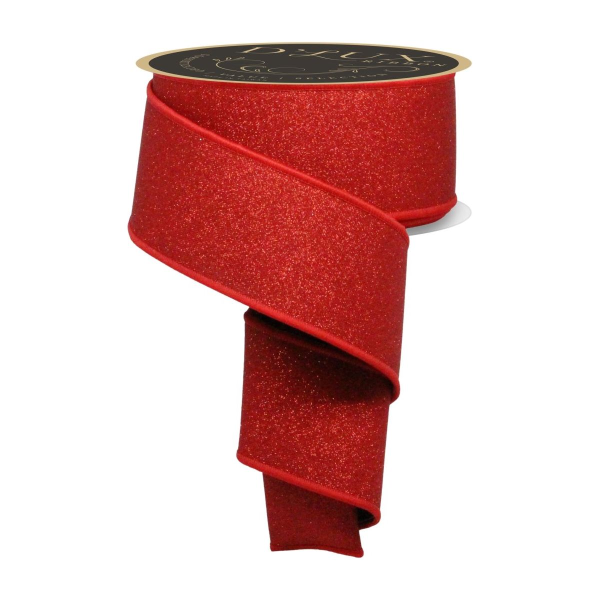 Shop For 2.5" Fine Glitter Fused Back Ribbon: Red/Black (10 Yards)
