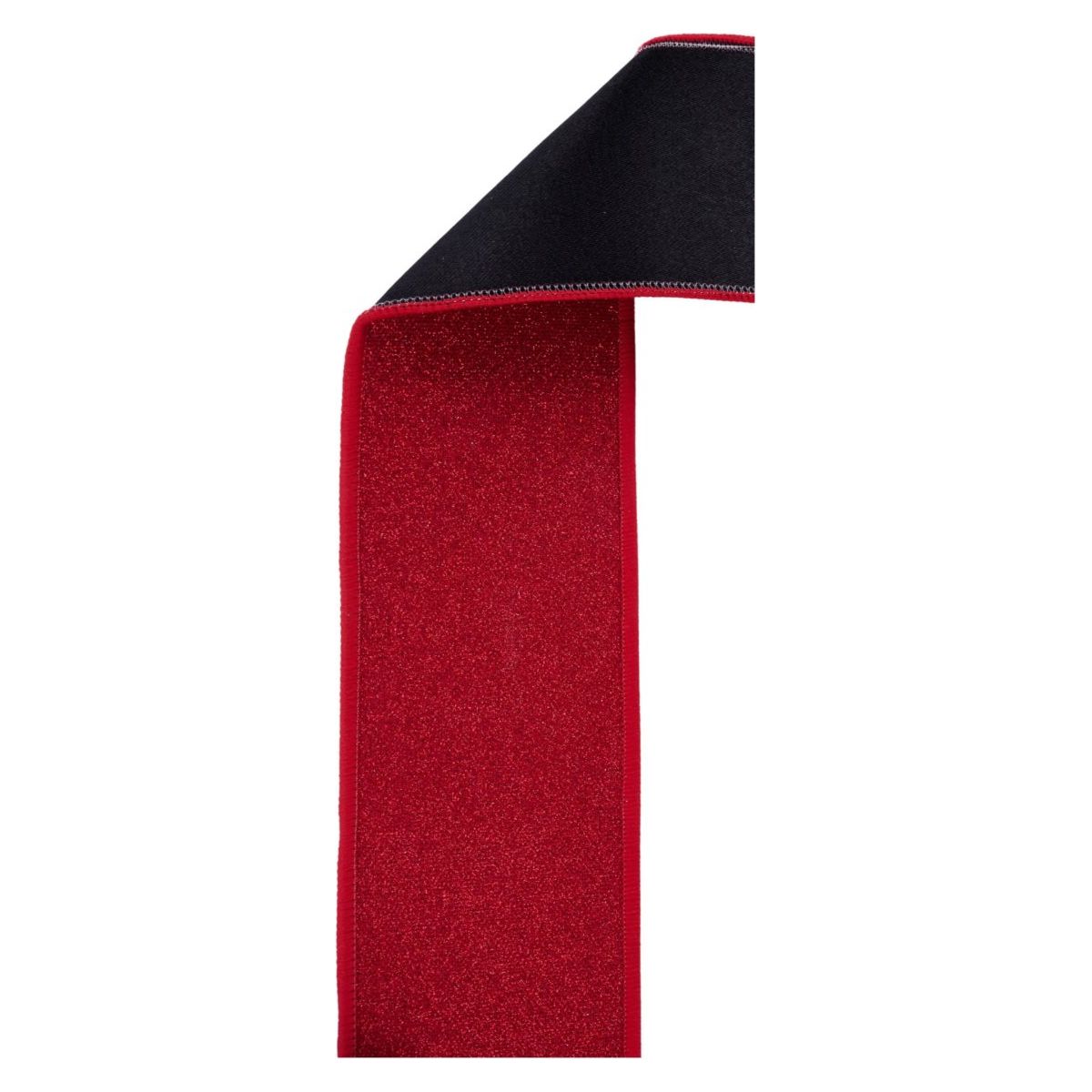 Shop For 2.5" Fine Glitter Fused Back Ribbon: Red/Black (10 Yards)