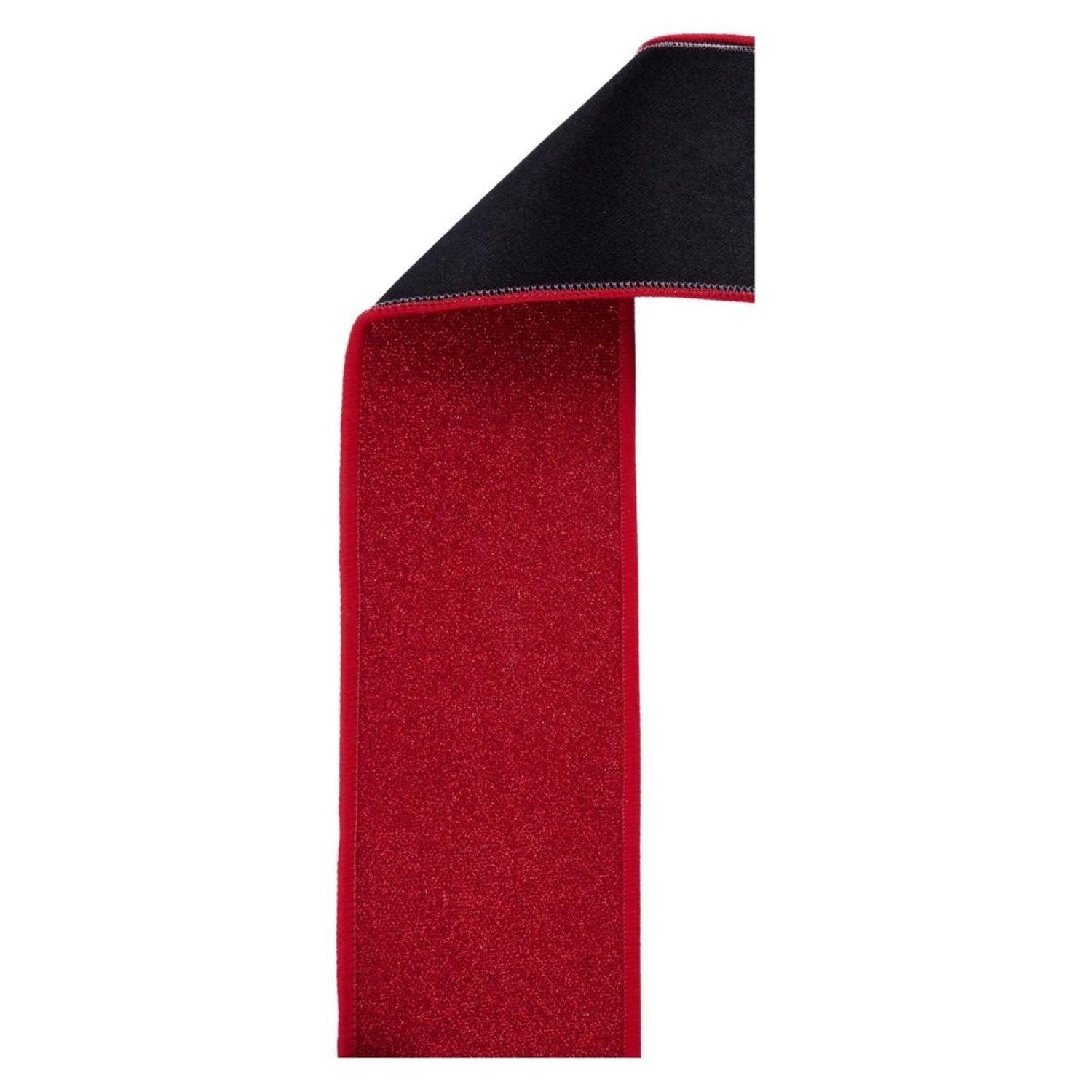Shop For 2.5" Fine Glitter Fused Back Ribbon: Red/Black (10 Yards)