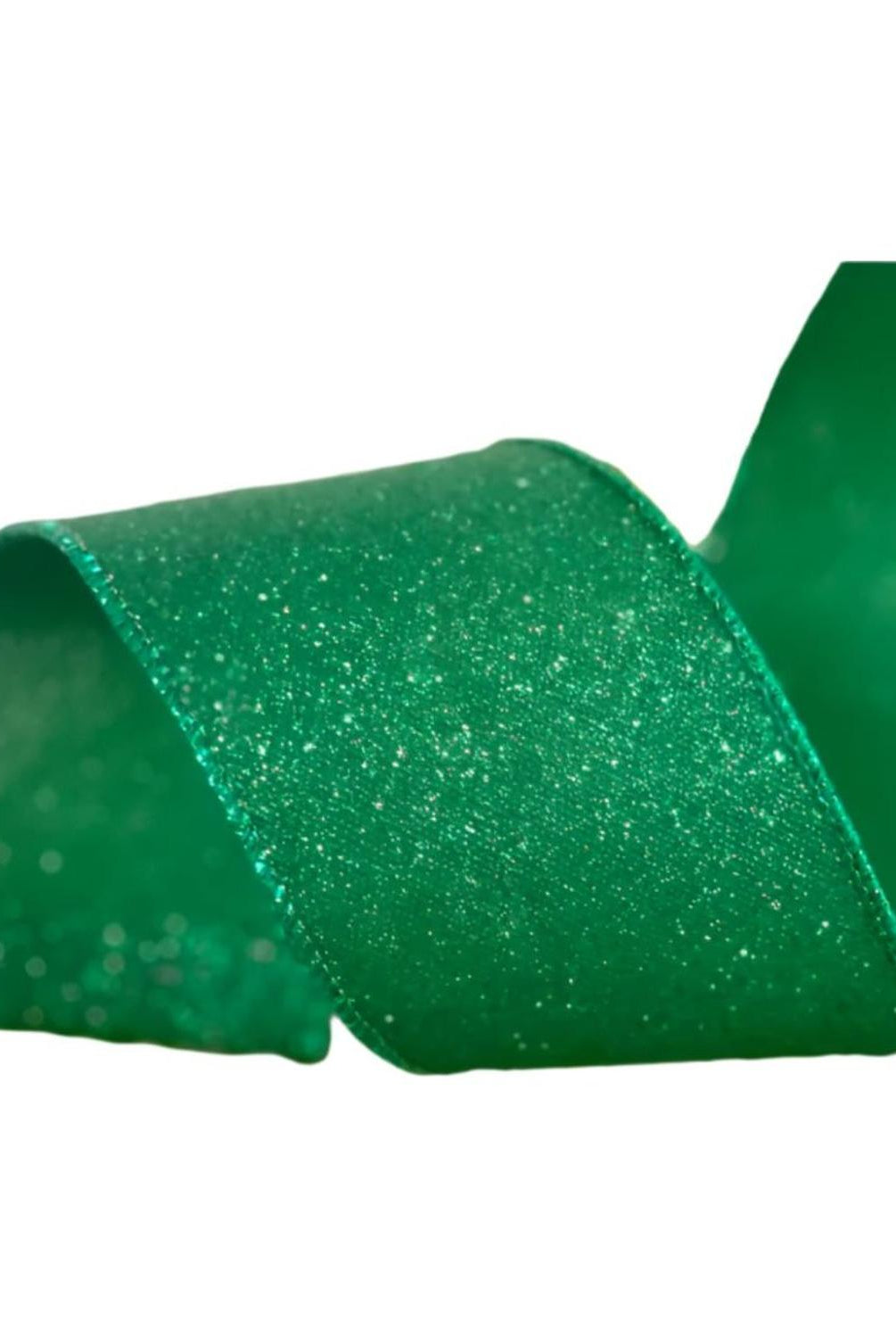 Shop For 2.5" Fine Glitter On Faux Royal: Emerald Green (10 Yards)