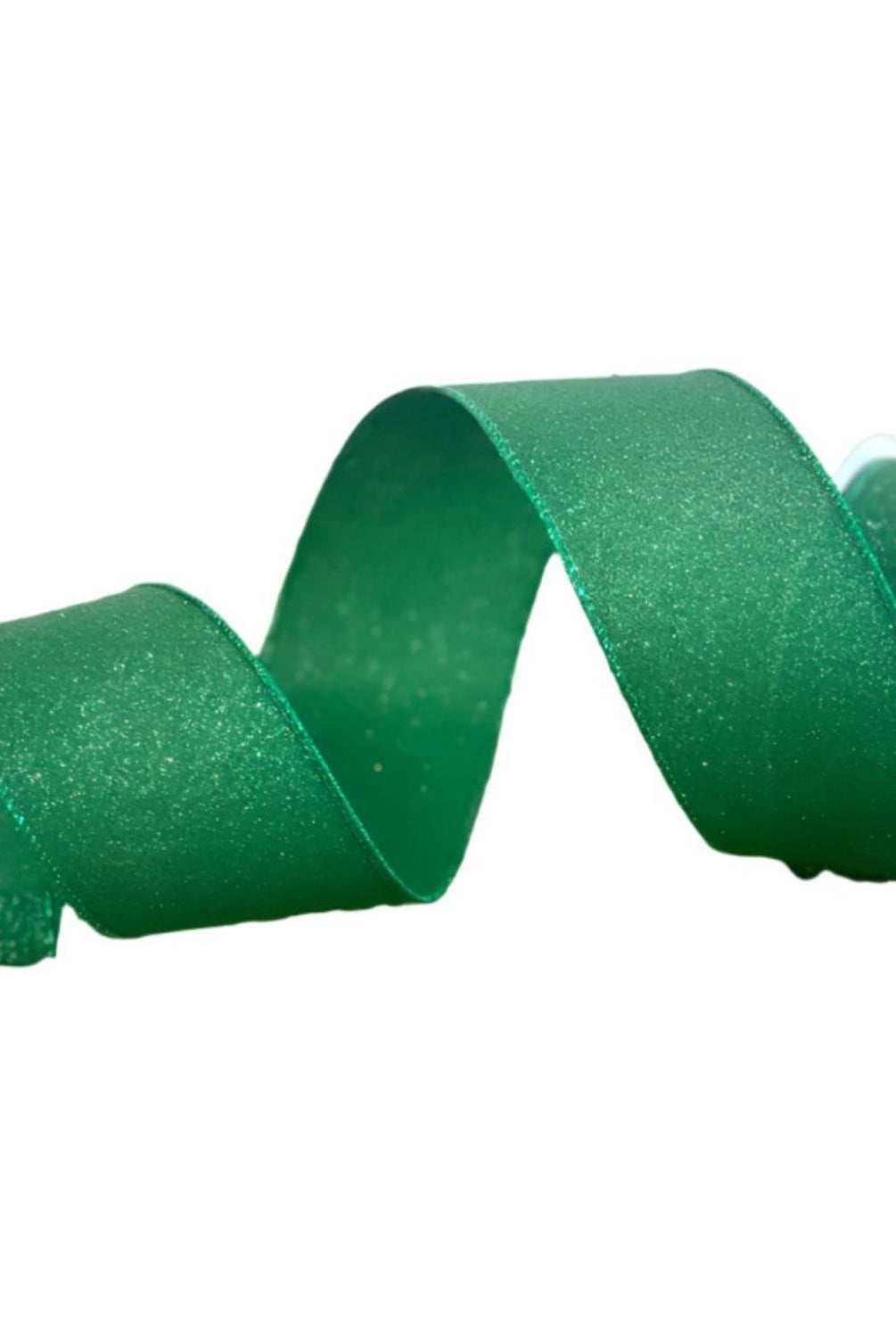 Shop For 2.5" Fine Glitter On Faux Royal: Emerald Green (10 Yards)
