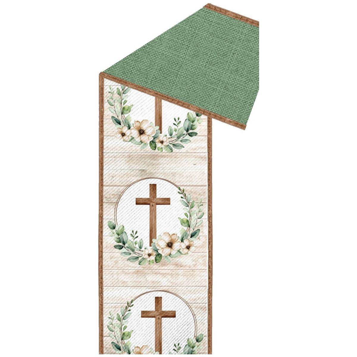 Shop For 2.5" Floral Cross Ribbon: Brown (10 Yards)