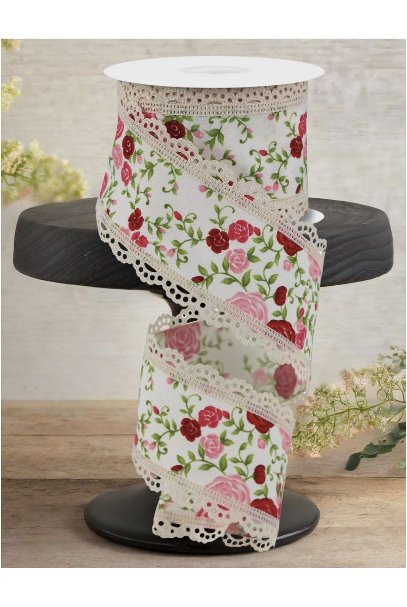 Shop For 2.5" Floral Lace Ribbon: Ivory (10 Yards)