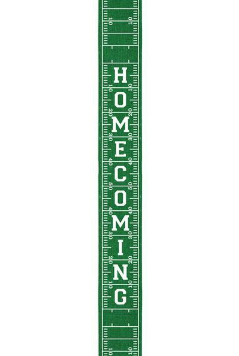 2.5" Football Field Homecoming Ribbon: Green (10 Yards)