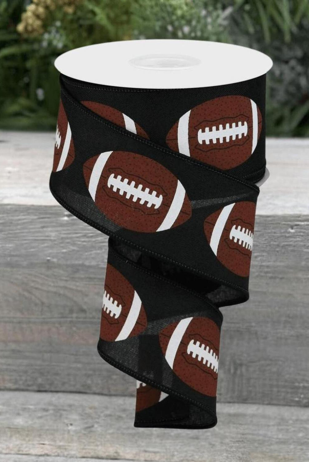 2.5" Football Ribbon: Black (10 Yards)