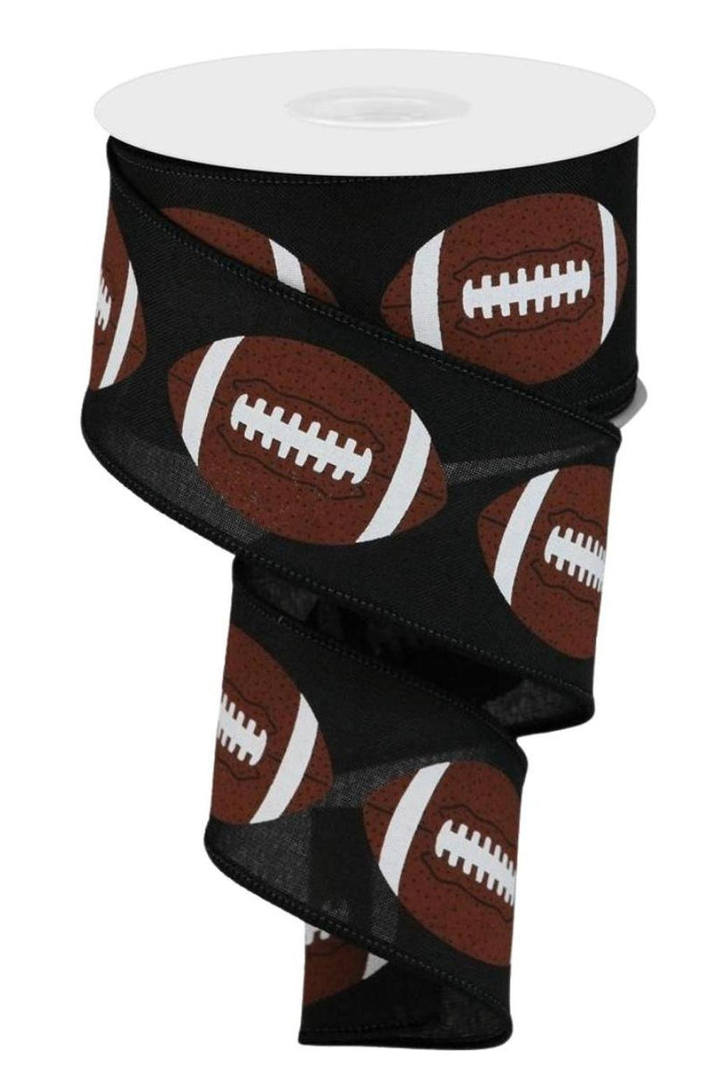 2.5" Football Ribbon: Black (10 Yards)