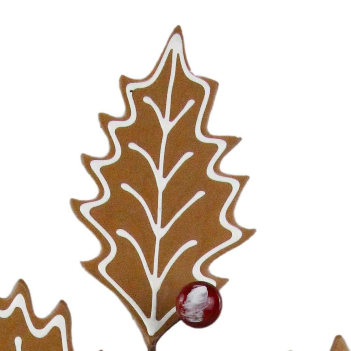 Shop For 25" Gingerbread Holly Leaf Spray