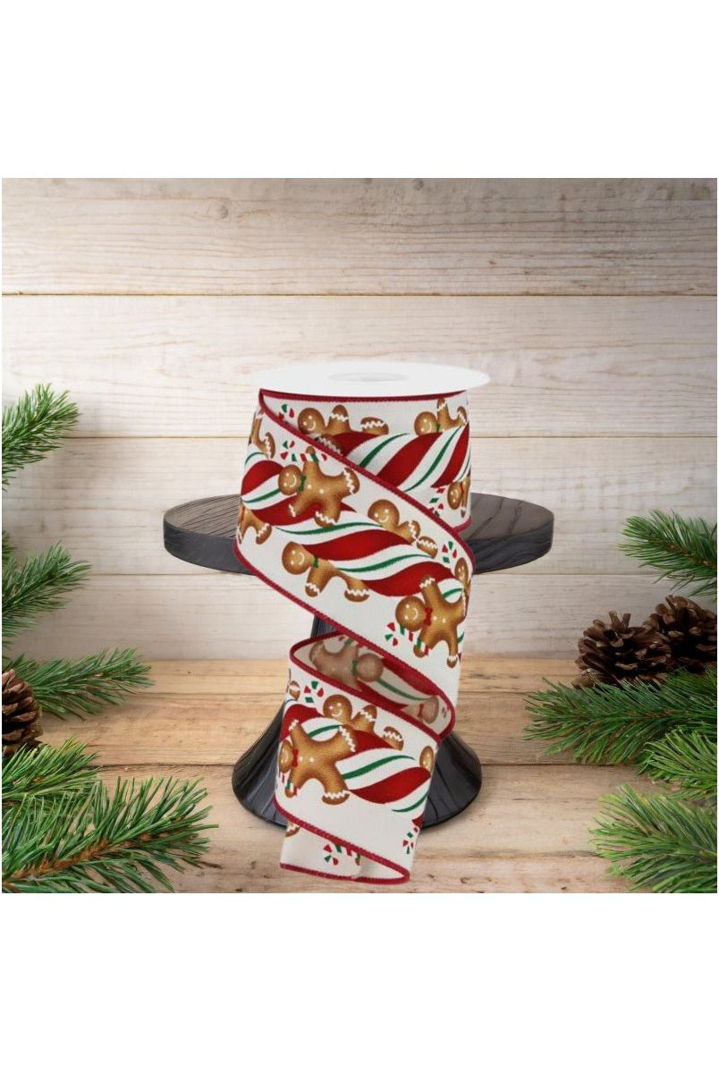 Shop For 2.5" Gingerbread Kids Candy Ribbon: Ivory (10 Yards)
