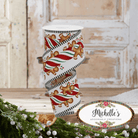 Shop For 2.5" Gingerbread Kids Stripe Ribbon: White/Red (10 Yards)